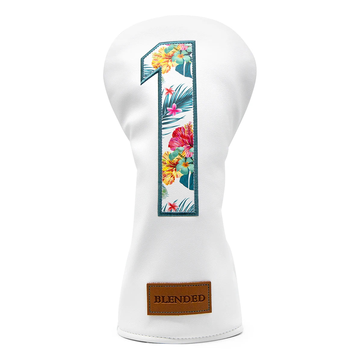 White Embroidered Floral Golf Headcovers - Blended Fairways