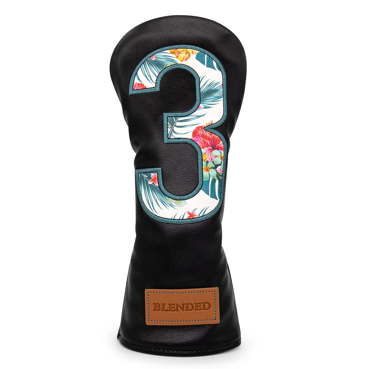 Black Embroidered Floral Golf Headcovers - Blended Fairways