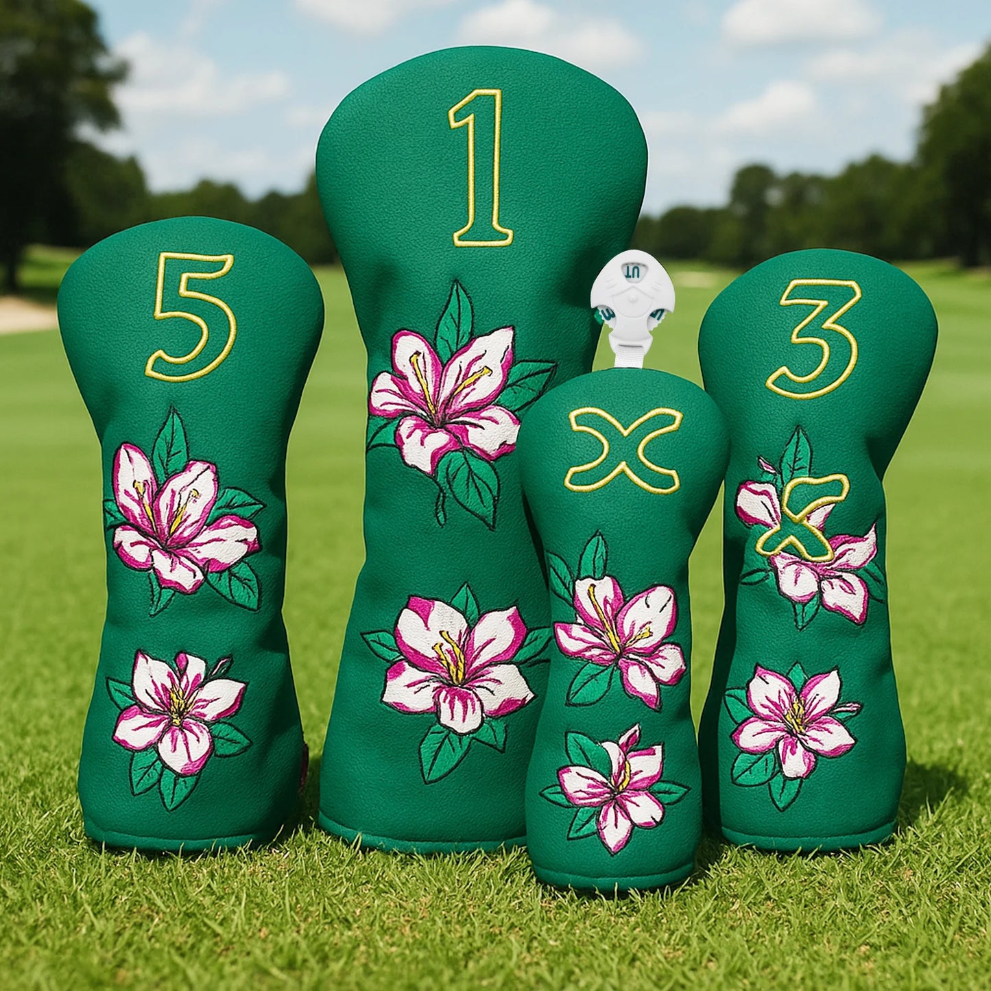 Green Embroidered Floral Golf Headcovers - Blended Fairways